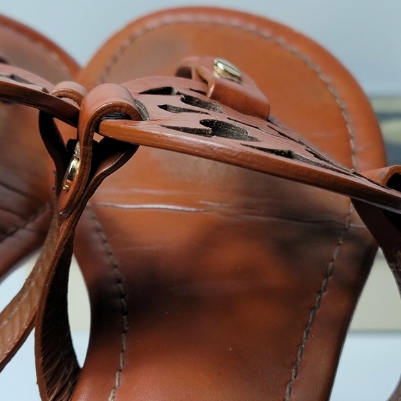 TORY BURCH MILLER SANDAL FLIP FLOPS BROWN LEATHER SIZE 9 - Picture 9 of 11